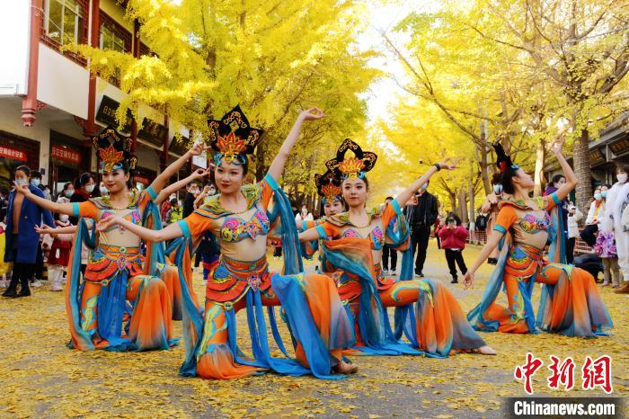 圖為秦州區(qū)文旅局組織的舞蹈隊帶來的舞蹈《絲路》?！∏刂輩^(qū)委宣布供圖