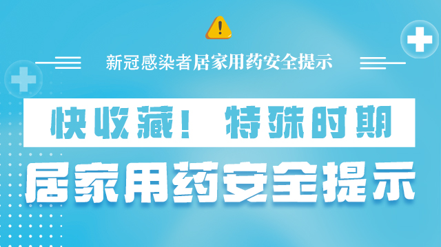 海報|快收藏！特殊時期，居家用藥安全提示→