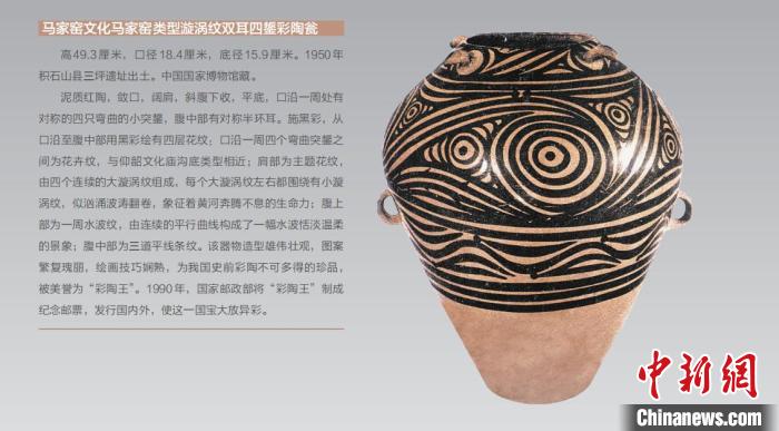 圖為“彩陶王”展板?！∨R夏州融媒體供圖