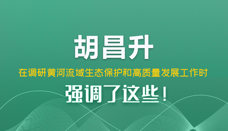 圖解|胡昌升在調(diào)研黃河流域生態(tài)保護和高質(zhì)量發(fā)展工作時強調(diào)了這些！